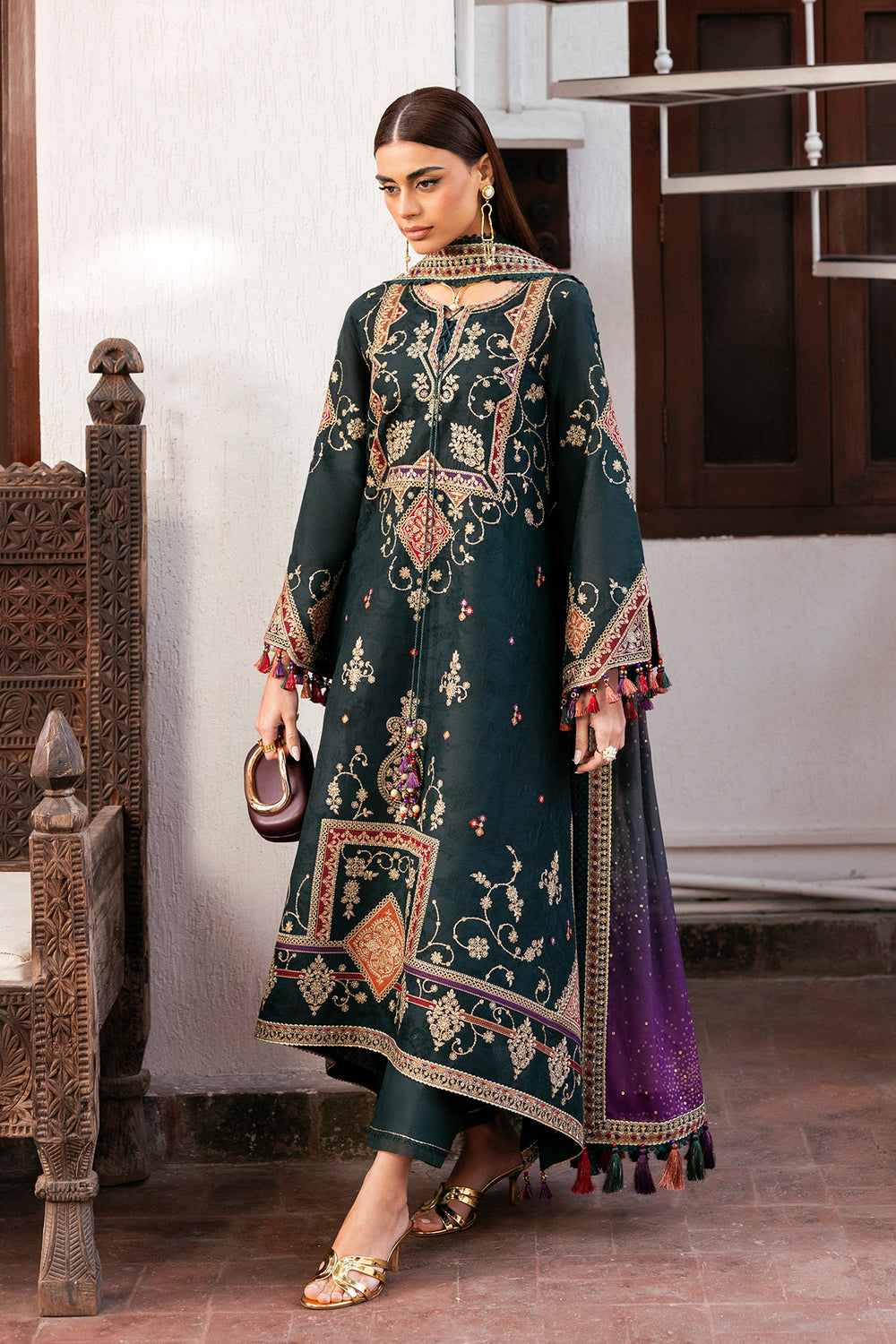 Jazmin Shahkaar Luxury Eid Lawn SS'26 | Embroidered Luxury Lawn SL26-D03