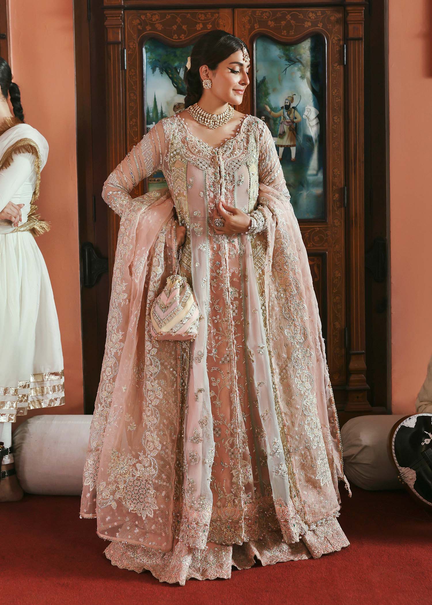 Kanwal Malik Maahi Festive ’25 Mehar – jewel-tone organza shirt with hand-embellished details and PK raw silk lehenga at Highway Fashion.