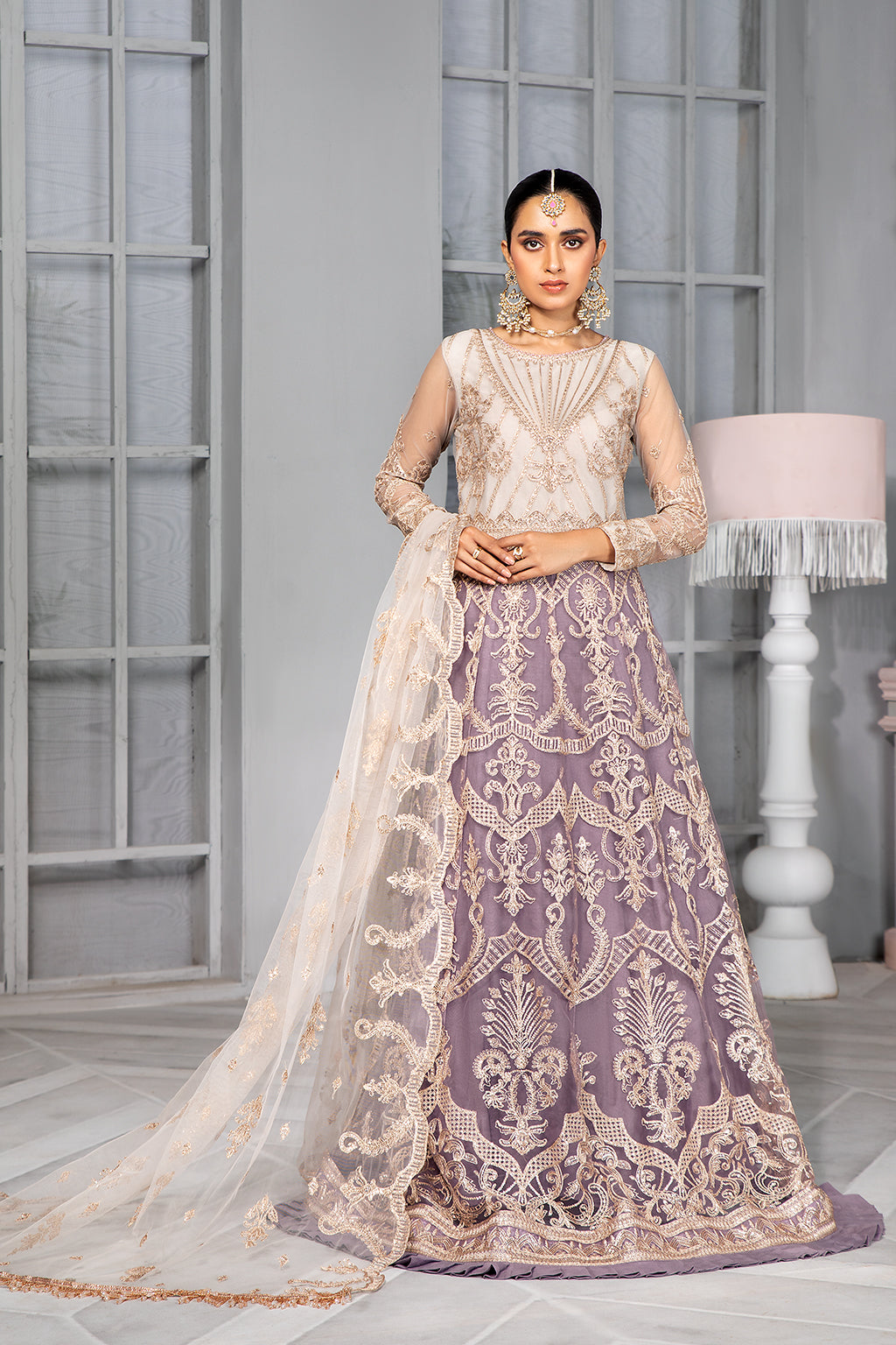 Zarif Bahaar Unstitch Formal Wear Collection '22 - MAUVE