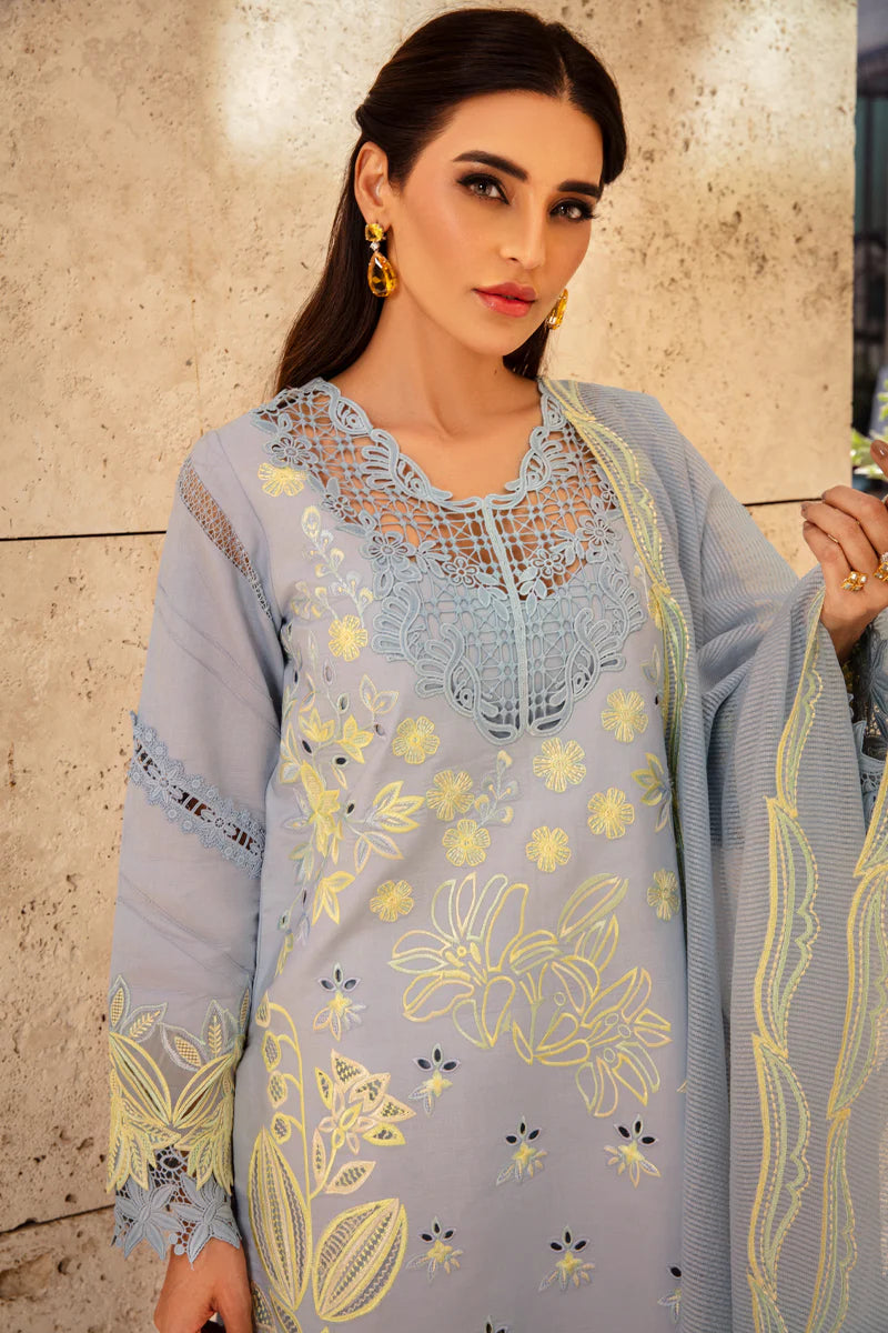 Premium Summer Collection '25 | Elnaz | 3PC Embroidered Lawn Suit