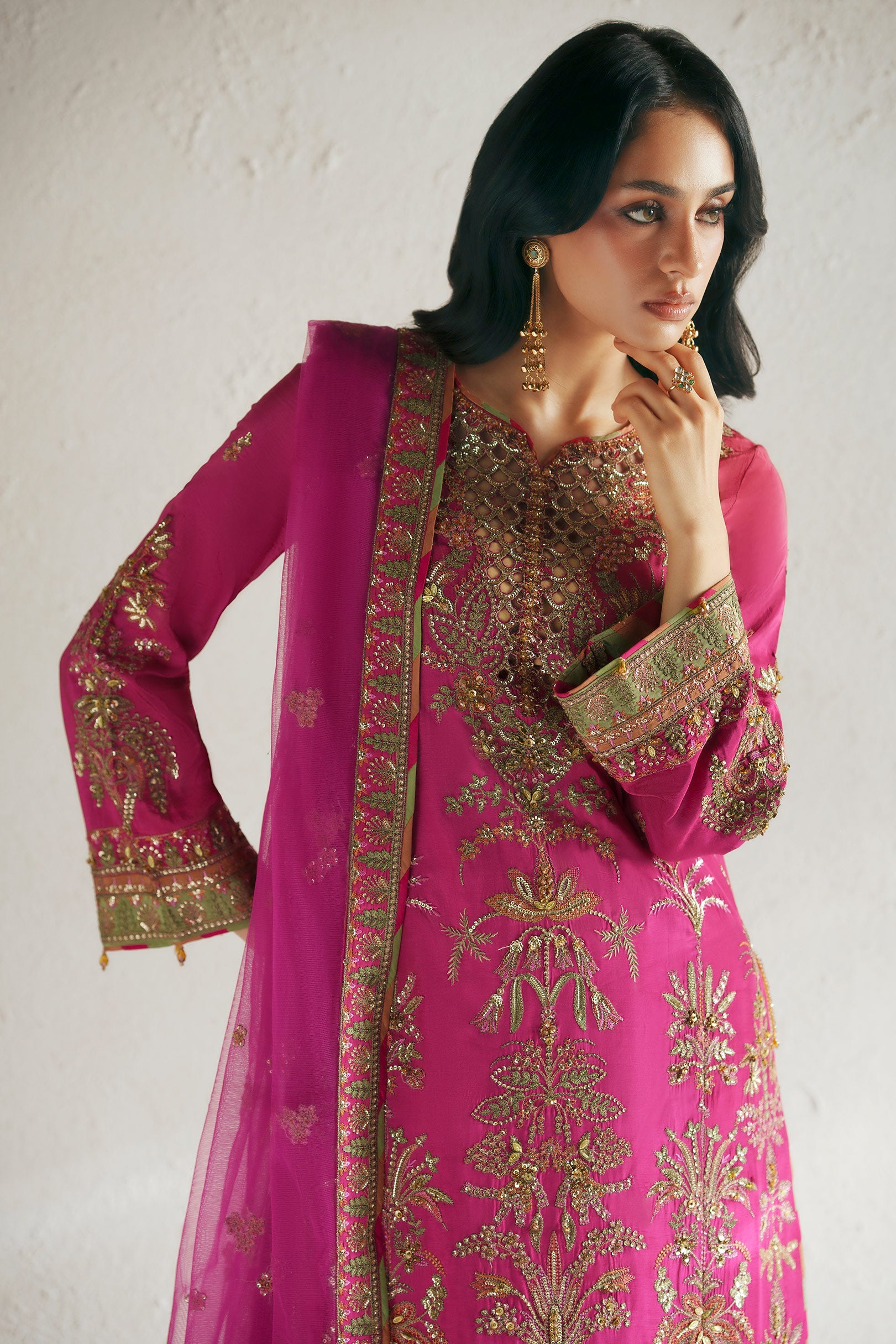 Vera Ada Magenta Shirt Set