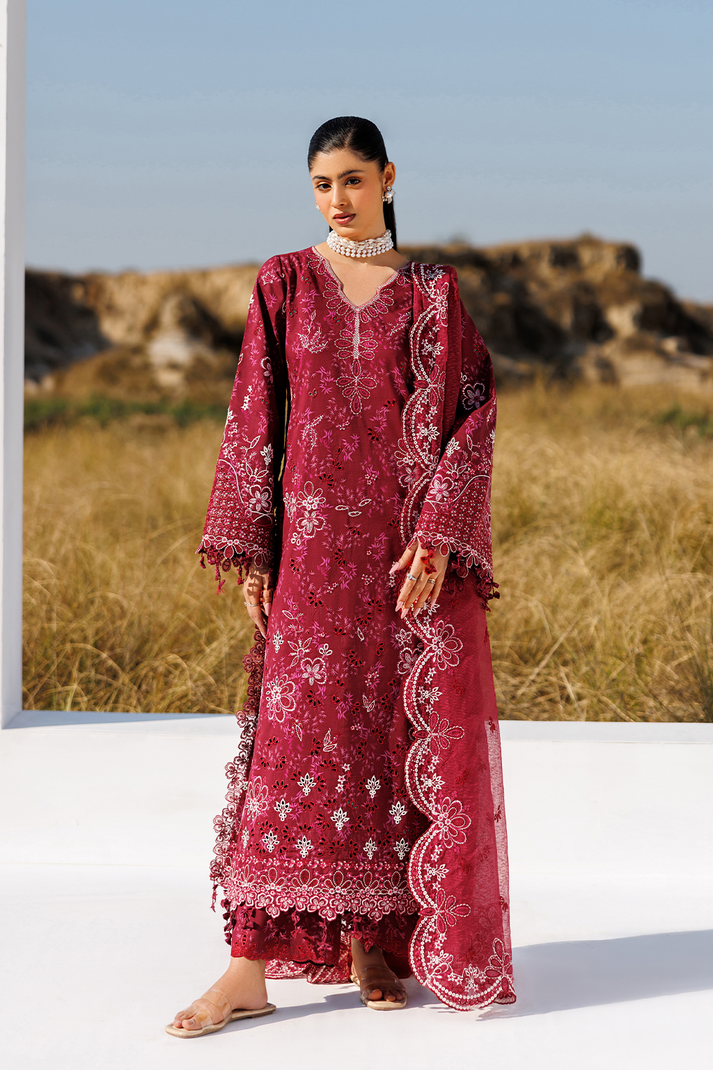 Emaan Adeel Sunlit Groove Luxury Lawn '26 | RADIANT ROSE