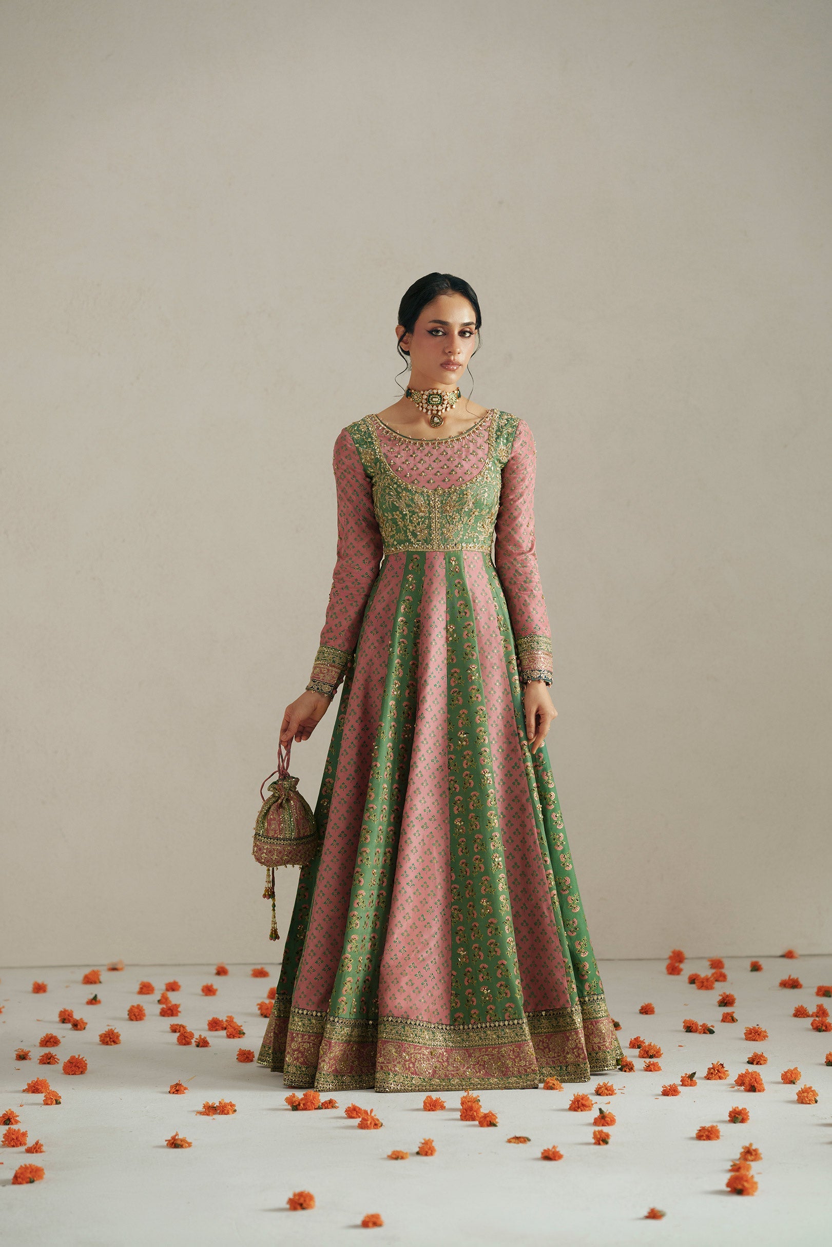 Vera Rang Multicolor Anarkali Set