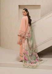 Elaf E-CRAFT - CHIKANKARI LAWN WITH CHIFFON DUPATTA '26 | EHC-3B DUSTROSE