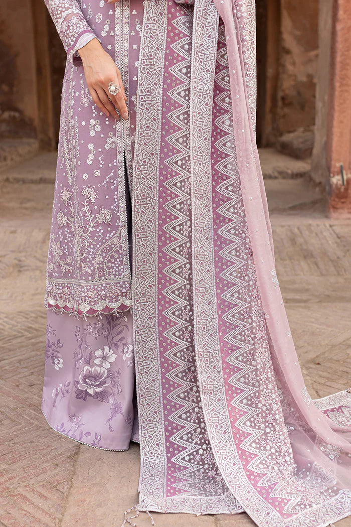 Farasha | Pastel Mist | Embroidered Chiffon Formal Dress