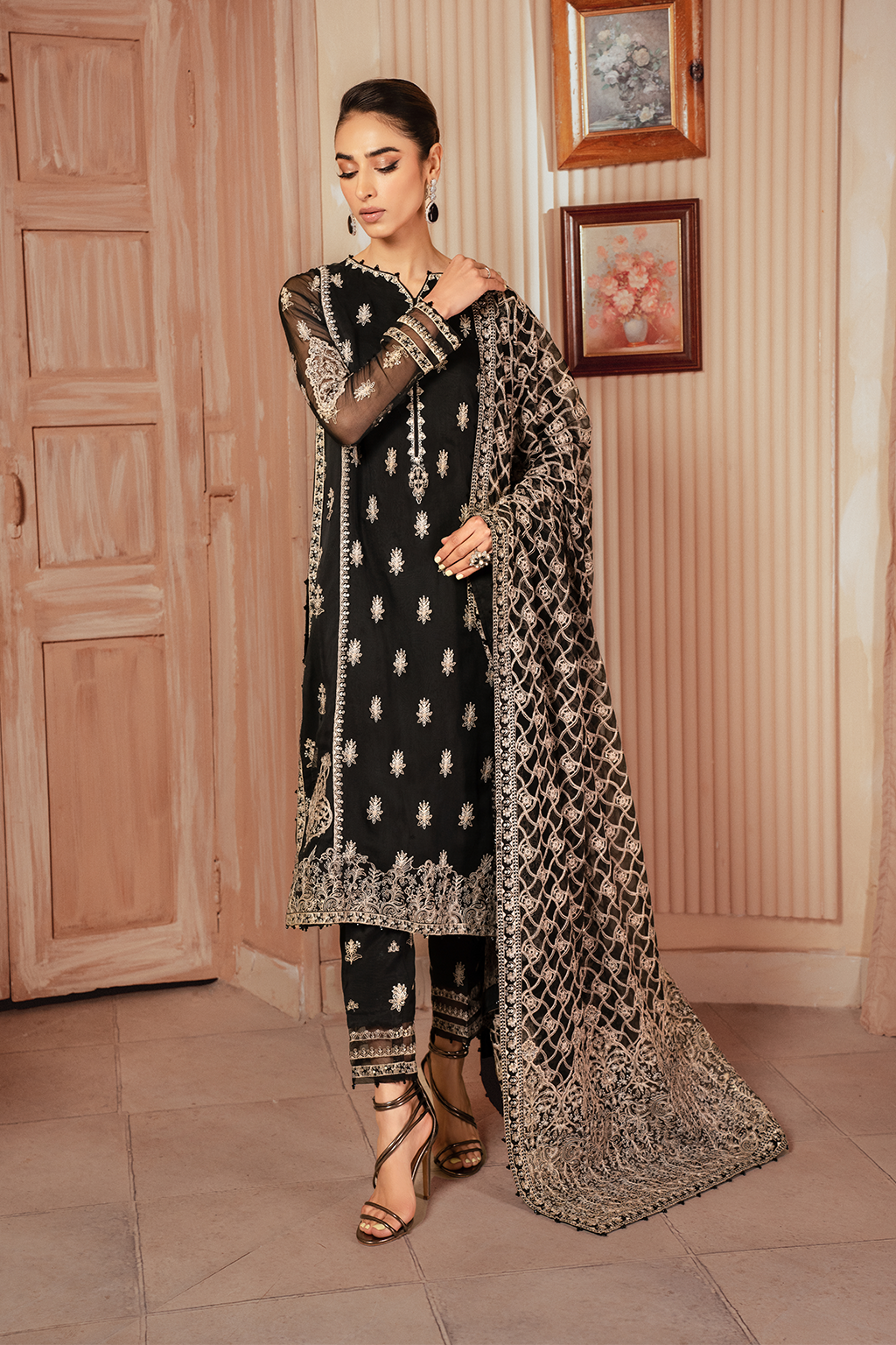 Chiffon Kari Embroidered Collection'24 By Iznik ICK-03