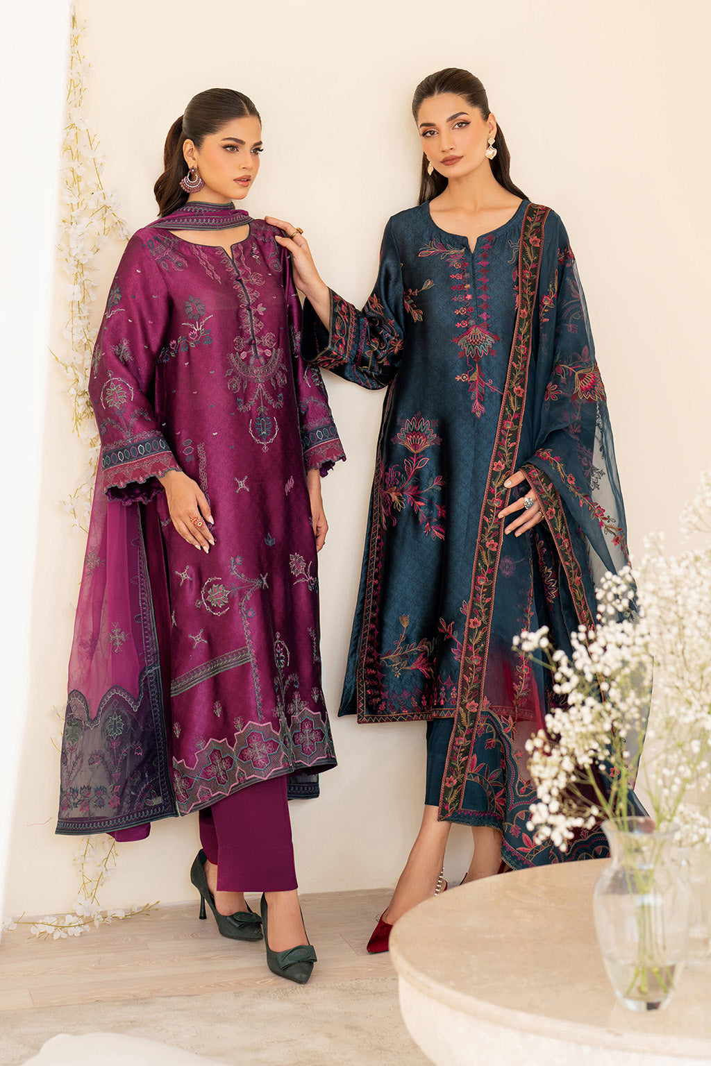 Iznik | Printed Formal | UE-379 Embroidered Pure Jacquard Silk