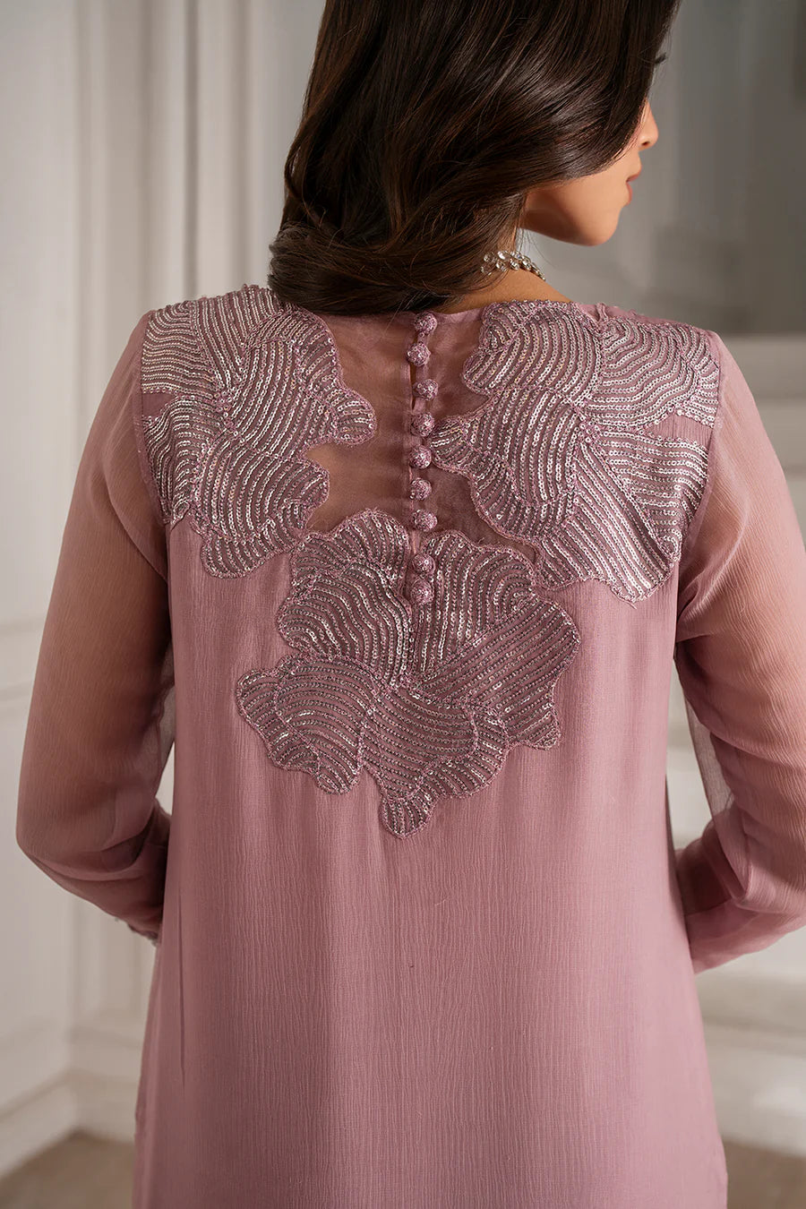 Iznik | Luxury Formal | UE-418 Embroidered Chiffon