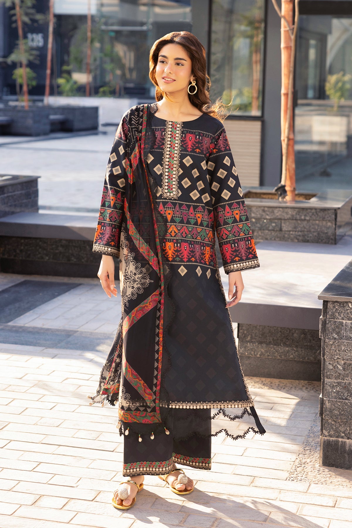 CHARIZMA INFINITY | 3-PC Unstitched Embroidered Lawn Collection IN6-03