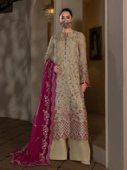 Chandni By Flossie | Zohra - 3 Piece Embroidered Chiffon Dress