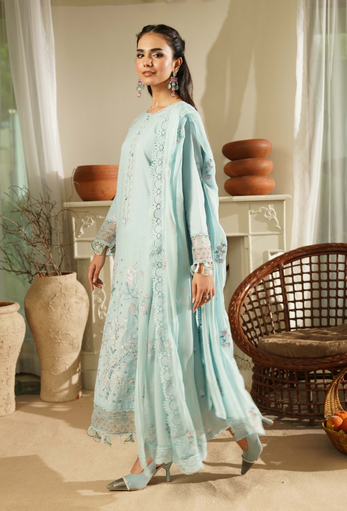 Mushak by HumDum | D10 | 3PC Embroidered Lawn Suit