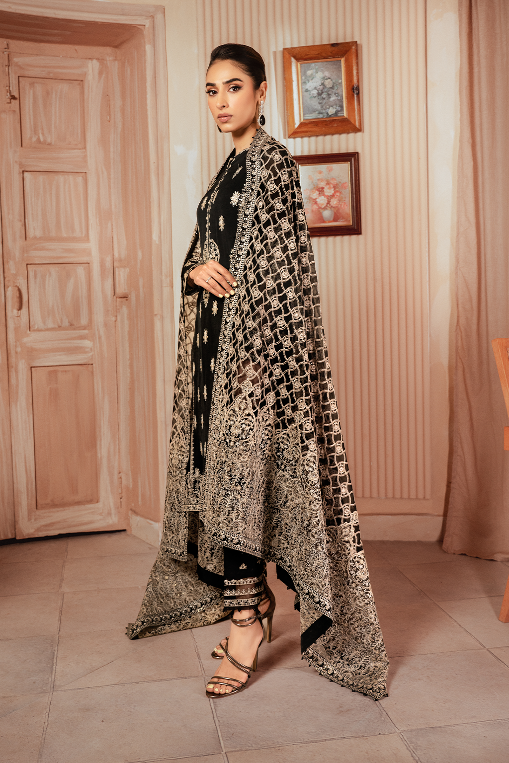 Chiffon Kari Embroidered Collection'24 By Iznik ICK-03