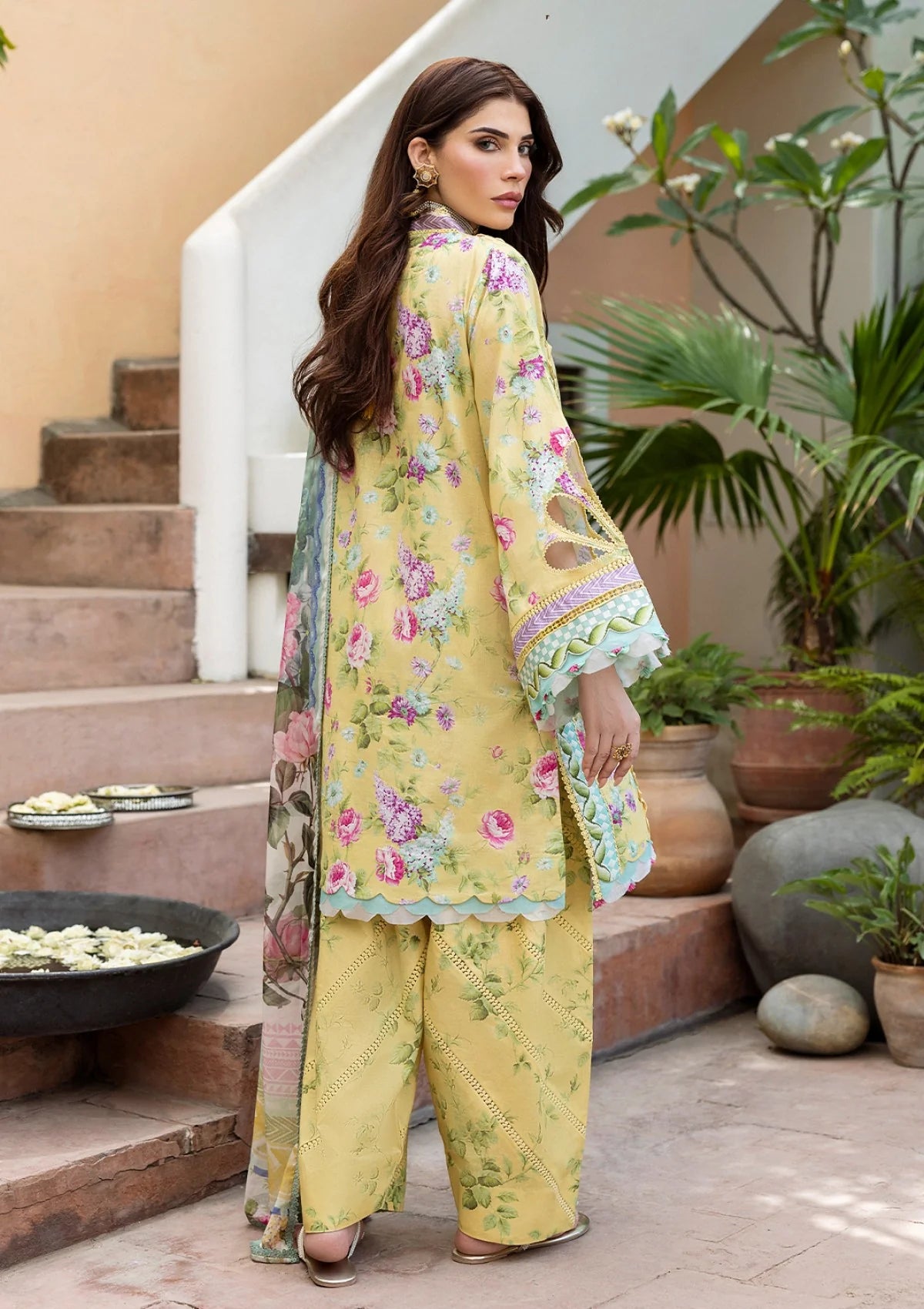 Elaf | ECD-5B – SAFFROSE | PRINTS WITH CHIFFON'25