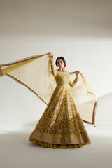 Vera Marigold Mustard Pishwas Set