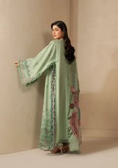 Elaf E-CRAFT - CHIKANKARI LAWN WITH CHIFFON DUPATTA '26 | EHC-4B ALOE