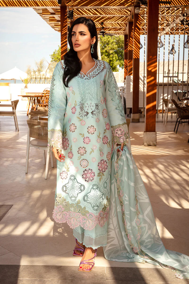 Premium Summer Collection '25 | Mahsa | 3PC Embroidered Lawn Suit