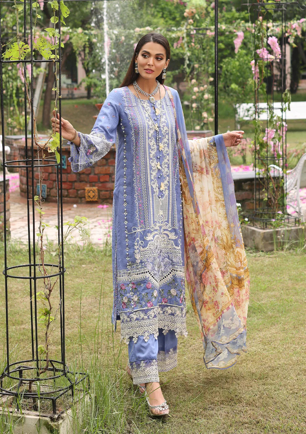 Luxe Luxury Embroidered Lawn Collection '23 By Elaf ELJ-02A BRITTANY