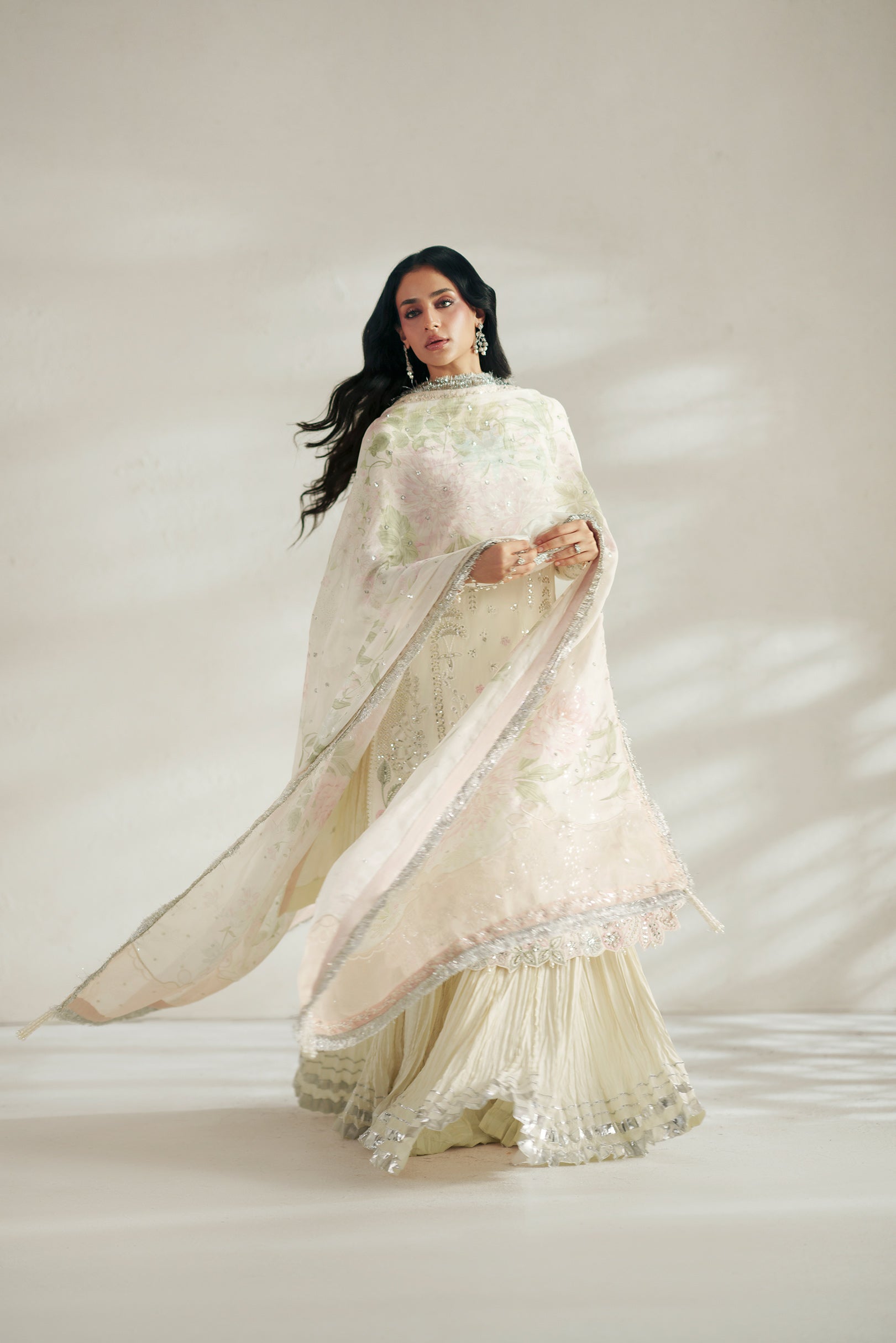 Vera Chand Ivory Shirt Set