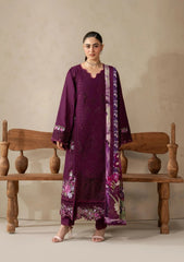 Elaf E-CRAFT - CHIKANKARI LAWN WITH CHIFFON DUPATTA '26 | EHC-2B CASSIS