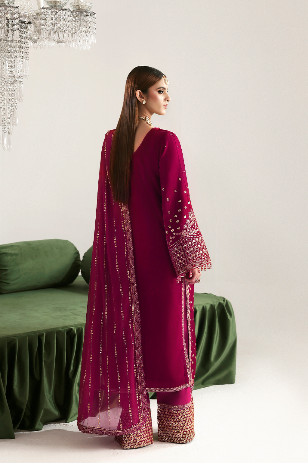 Pakistani formal velvet outfit Shahnaz from Zarposh Collection