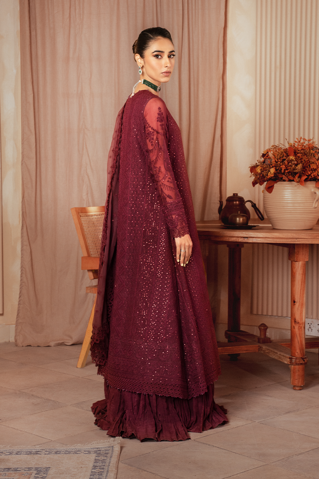 Chiffon Kari Embroidered Collection'24 By Iznik ICK-01