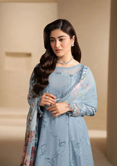 Elaf E-CRAFT - CHIKANKARI LAWN WITH CHIFFON DUPATTA '26 | EHC-5B PACIFIC