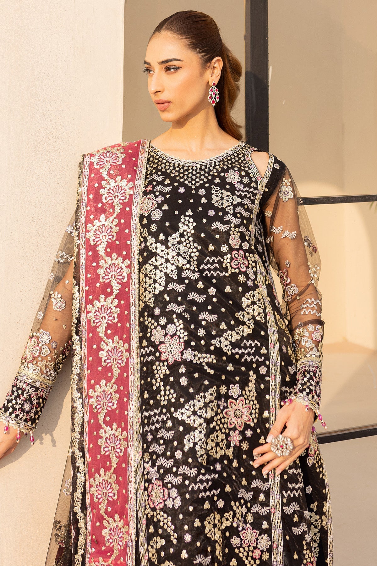 Farasha Stardust Noir elegant black formal dress by Farasha