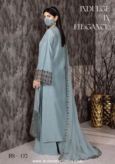 Flossie | SA-03 | Raw Silk Embroidered Collection 2025