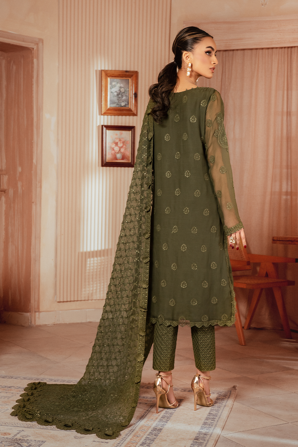 Chiffon Kari Embroidered Collection'24 By IznikI ICK-05