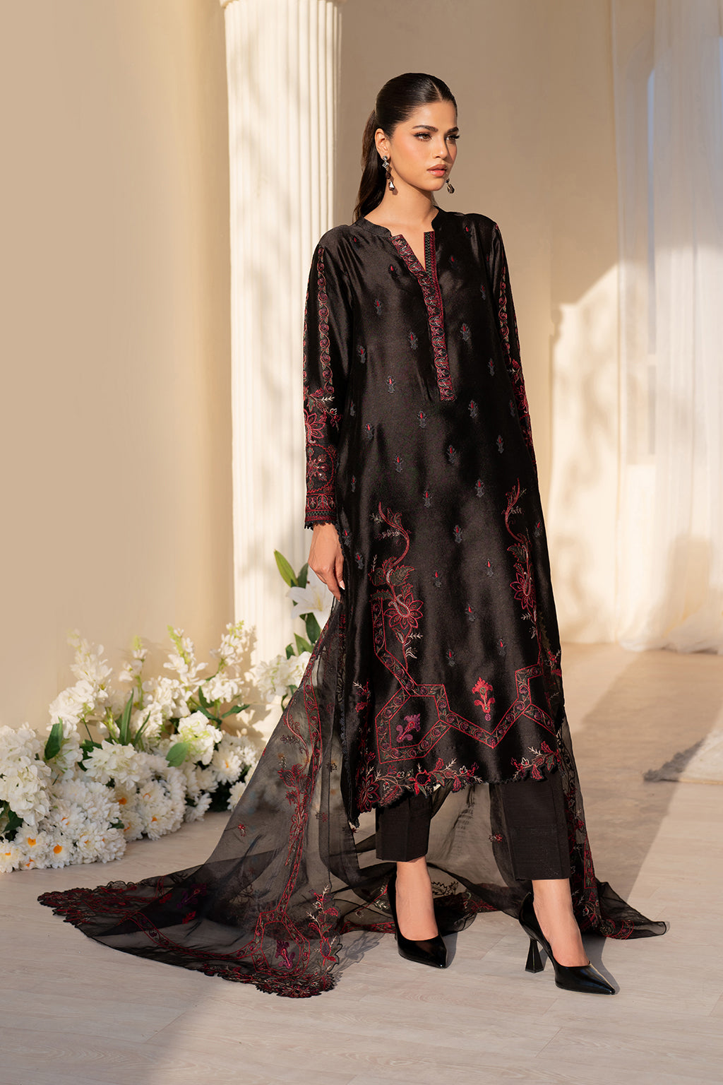 Iznik | Printed Formal | UE-434 Embroidered Pure Jacquard Silk