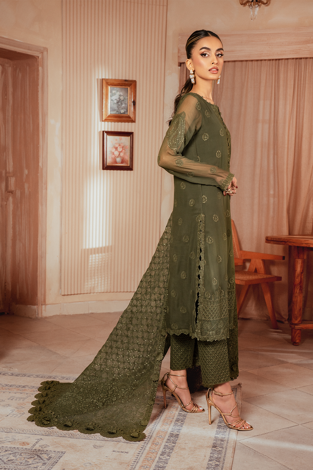 Chiffon Kari Embroidered Collection'24 By IznikI ICK-05