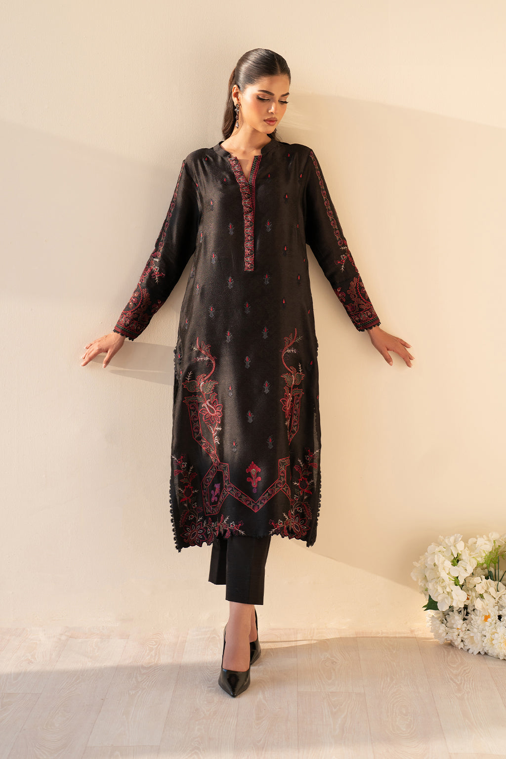 Iznik | Printed Formal | UE-434 Embroidered Pure Jacquard Silk