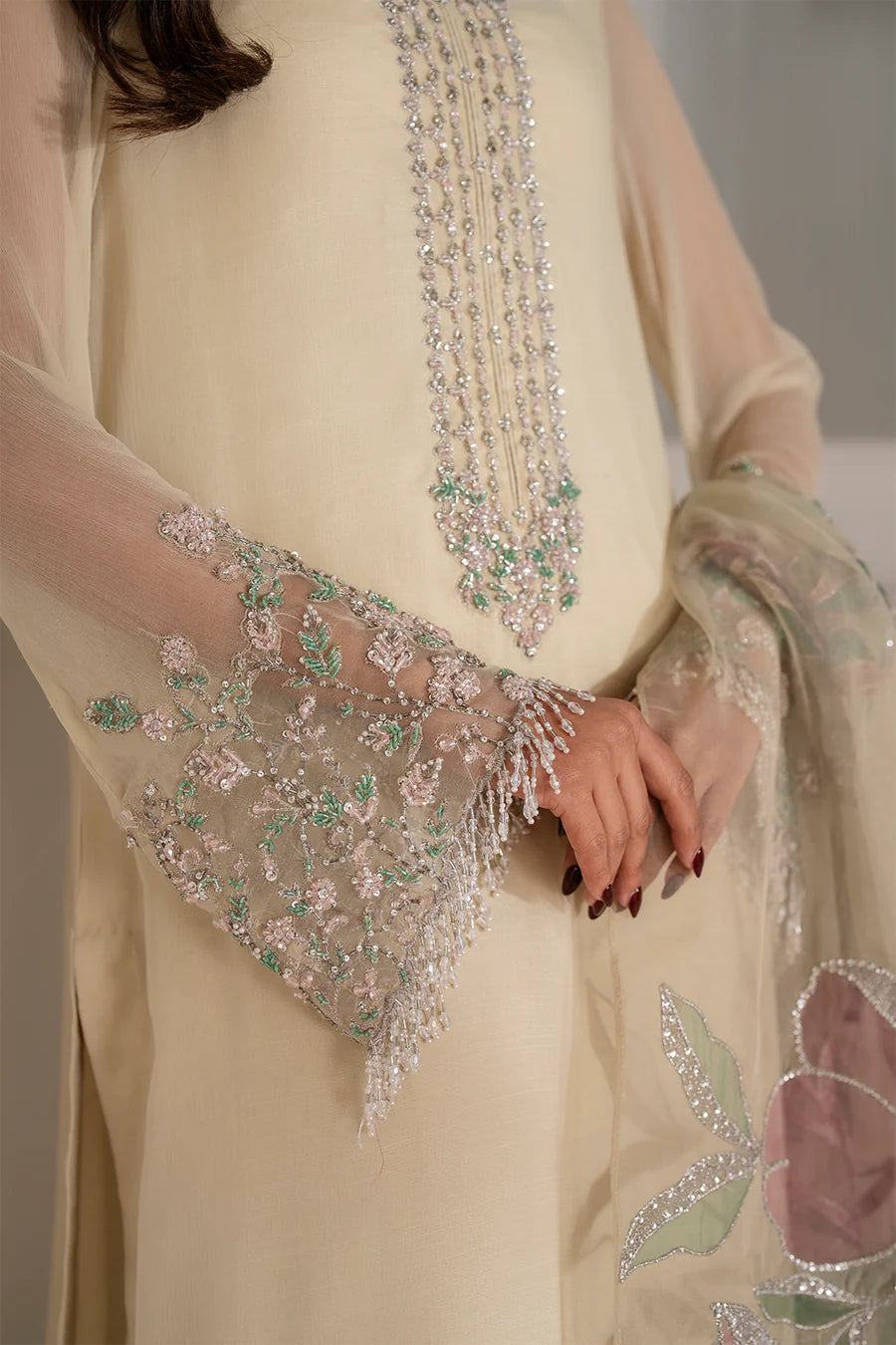 Iznik | Luxury Formal | UE-413 Embroidered Chiffon