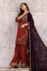 CHARIZMA POSHIMA VOL 3 2025 WINTER | 3-pc Unstitched Embroidered Dyed Leather Shirt PSW5-22