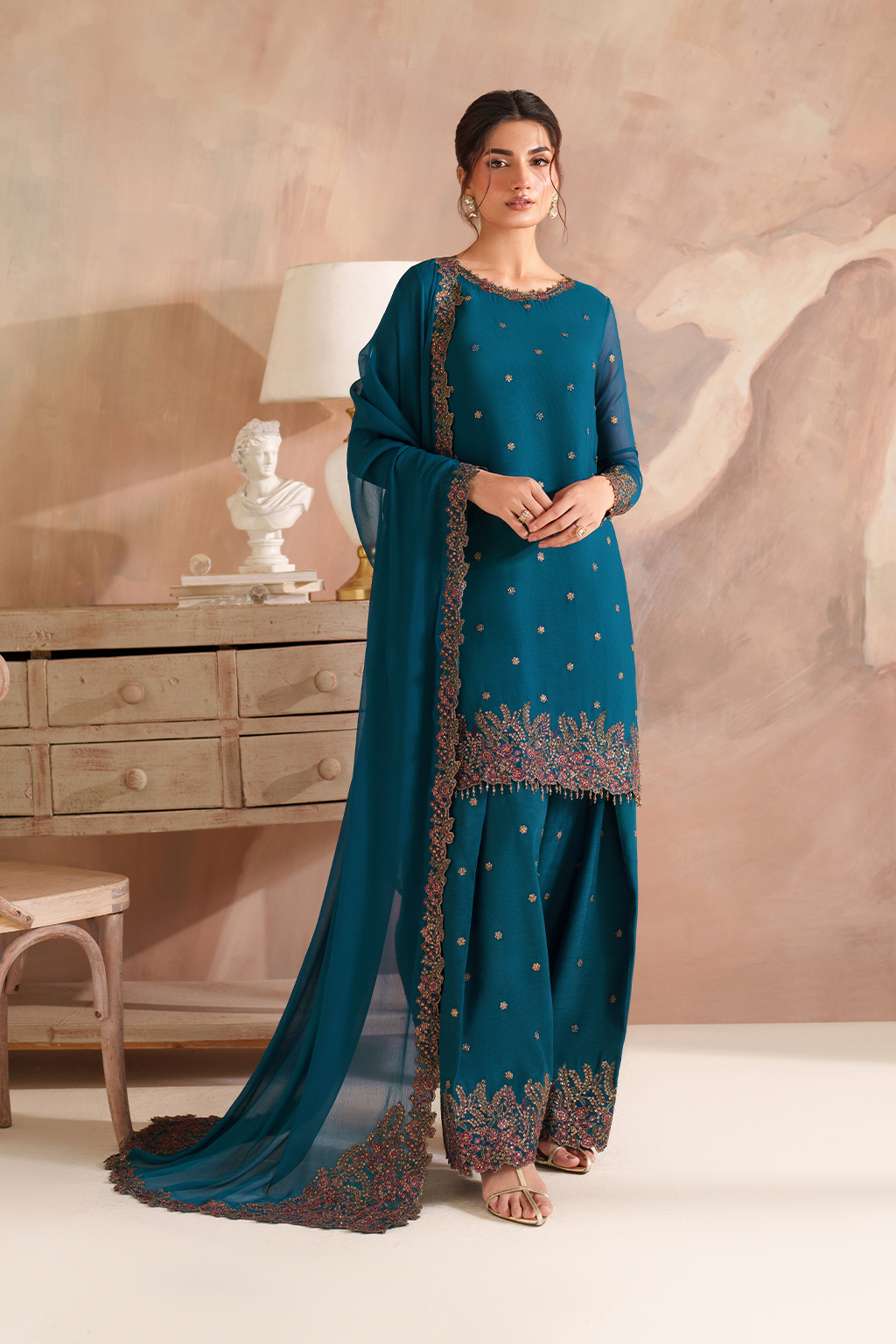 Iznik Chinon Chiffon | CC-85 Embroidered Chiffon