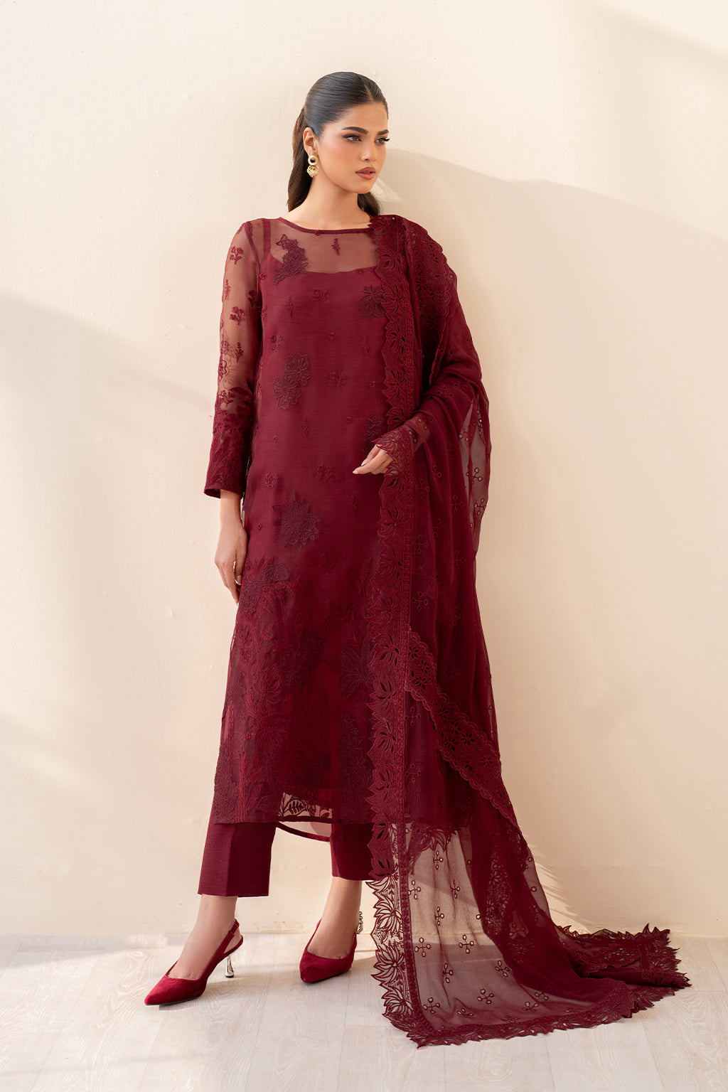 Iznik | Printed Formal | UE-438 Embroidered Pure Organza