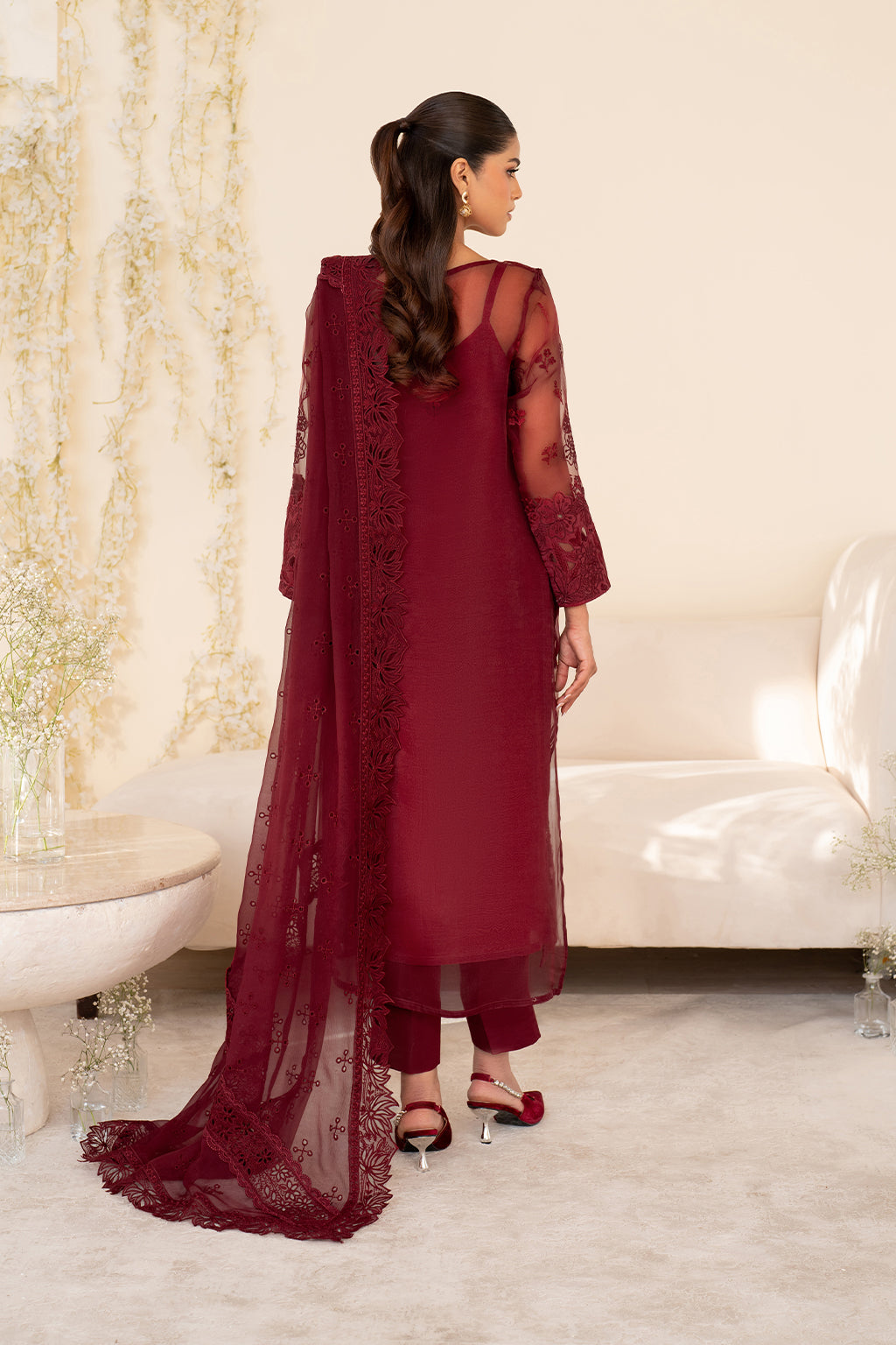 Iznik | Printed Formal | UE-438 Embroidered Pure Organza