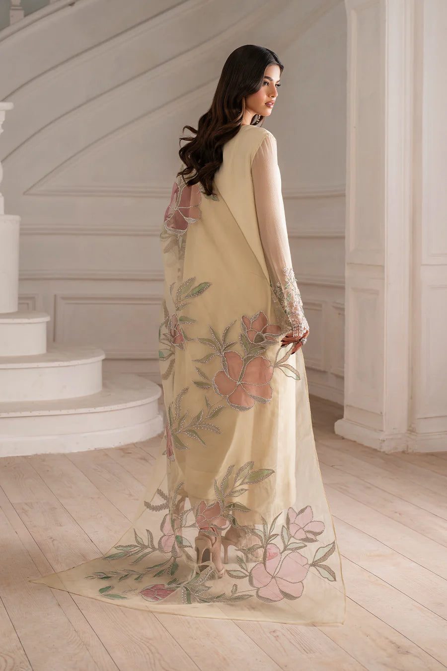 Iznik | Luxury Formal | UE-413 Embroidered Chiffon