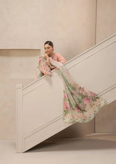 Elaf E-CRAFT - CHIKANKARI LAWN WITH CHIFFON DUPATTA '26 | EHC-3B DUSTROSE