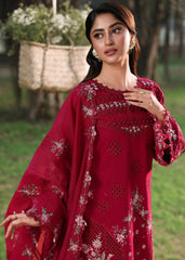 Sardinia Tales Of Petals Luxury Lawn '26 | FLORAL FUCHSIA