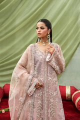 Baby pink luxury dupatta with organza borders Highway Fashion
