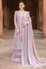 Farasha | Pastel Mist | Embroidered Chiffon Formal Dress