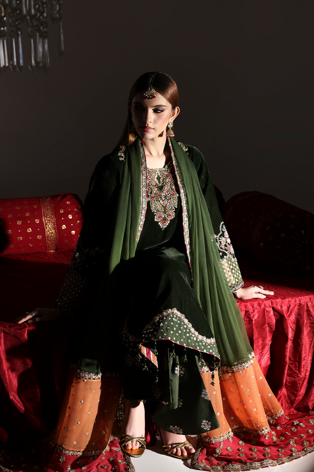 Emaan Adeel Zarposh Collection Aarish velvet outfit for winter weddings