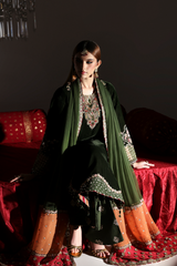 Emaan Adeel Zarposh Collection Aarish velvet outfit for winter weddings