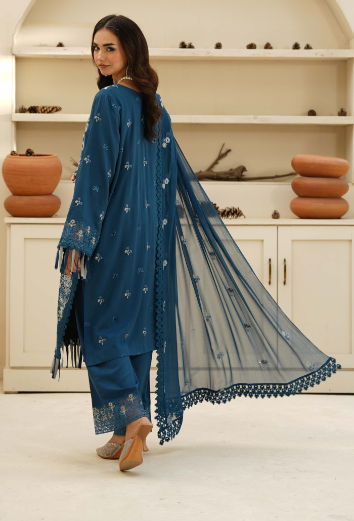 Mushak by HumDum | D05 | 3PC Embroidered Lawn Suit