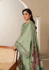 Elaf E-CRAFT - CHIKANKARI LAWN WITH CHIFFON DUPATTA '26 | EHC-4B ALOE