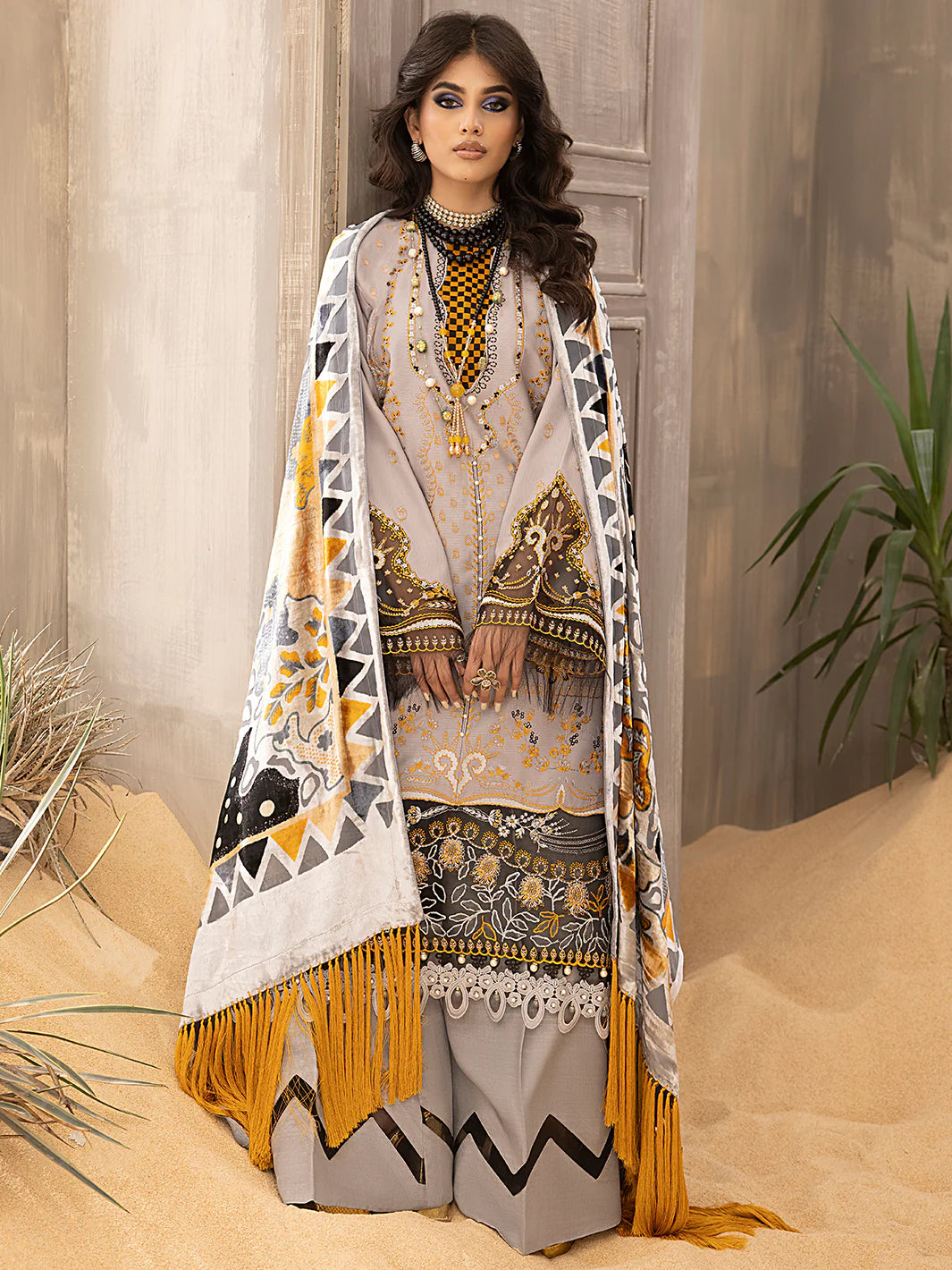 Serene Winter Embroidered Collection '23 By Binilyas 503 - A | 3 PC KOTRAI UNSTITCH