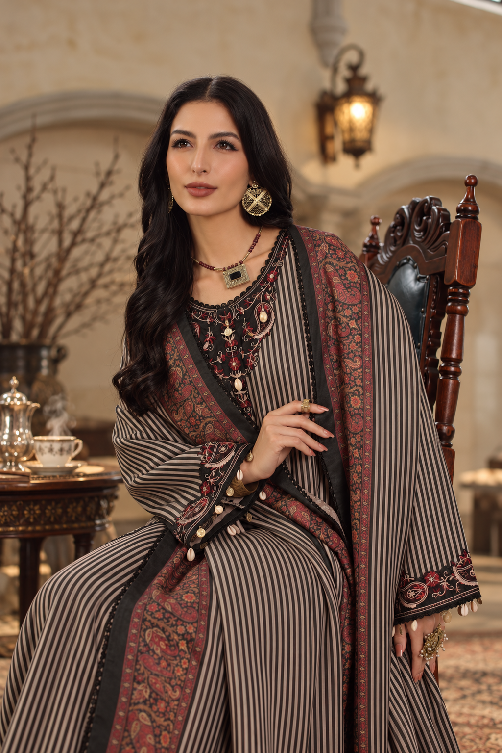 Saadia Asad D9 B - Classic Camel Pinstripes 03