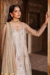 Iznik | Printed Formal | UE-548 Embroidered Net