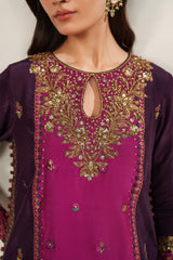 Iznik Festive Formals '26 | UE-611 Embroidered Ramen Silk